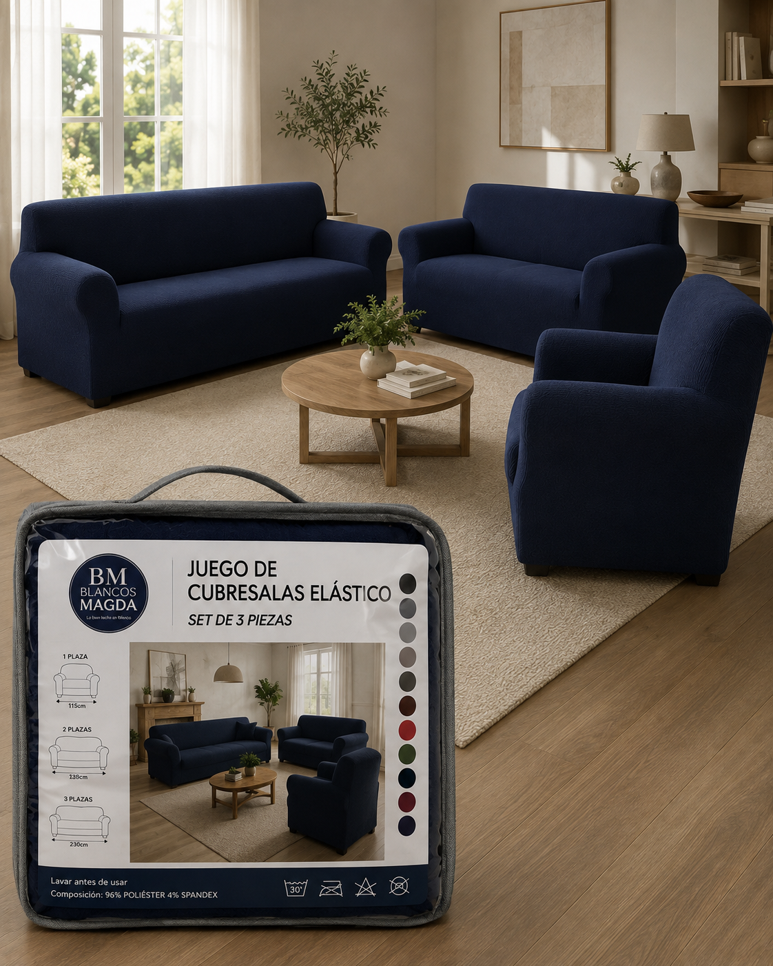 Cubresala Elástico Ajustable – Modelo Esencial