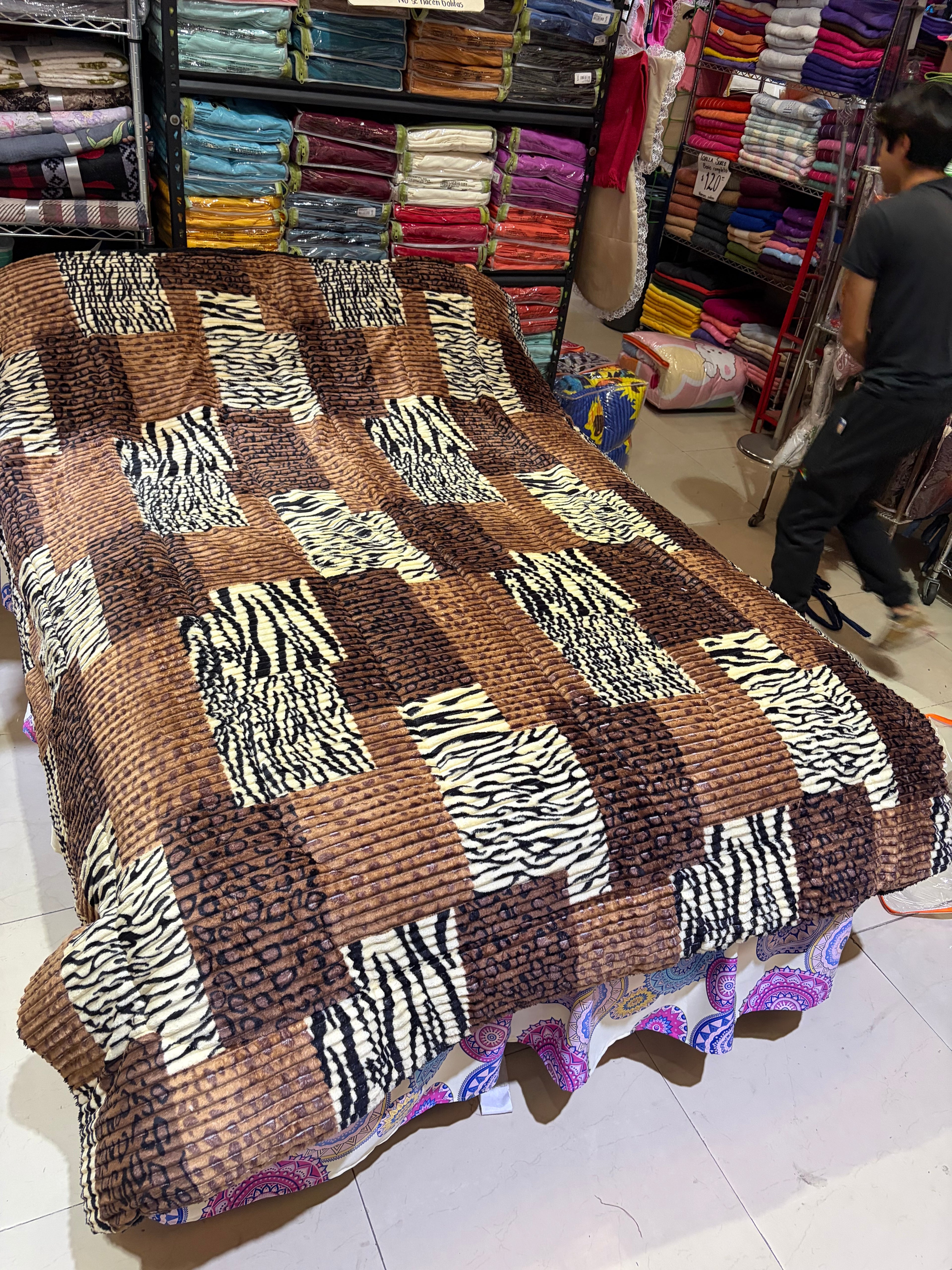 Cobertor Surcos Borreguita Estampado