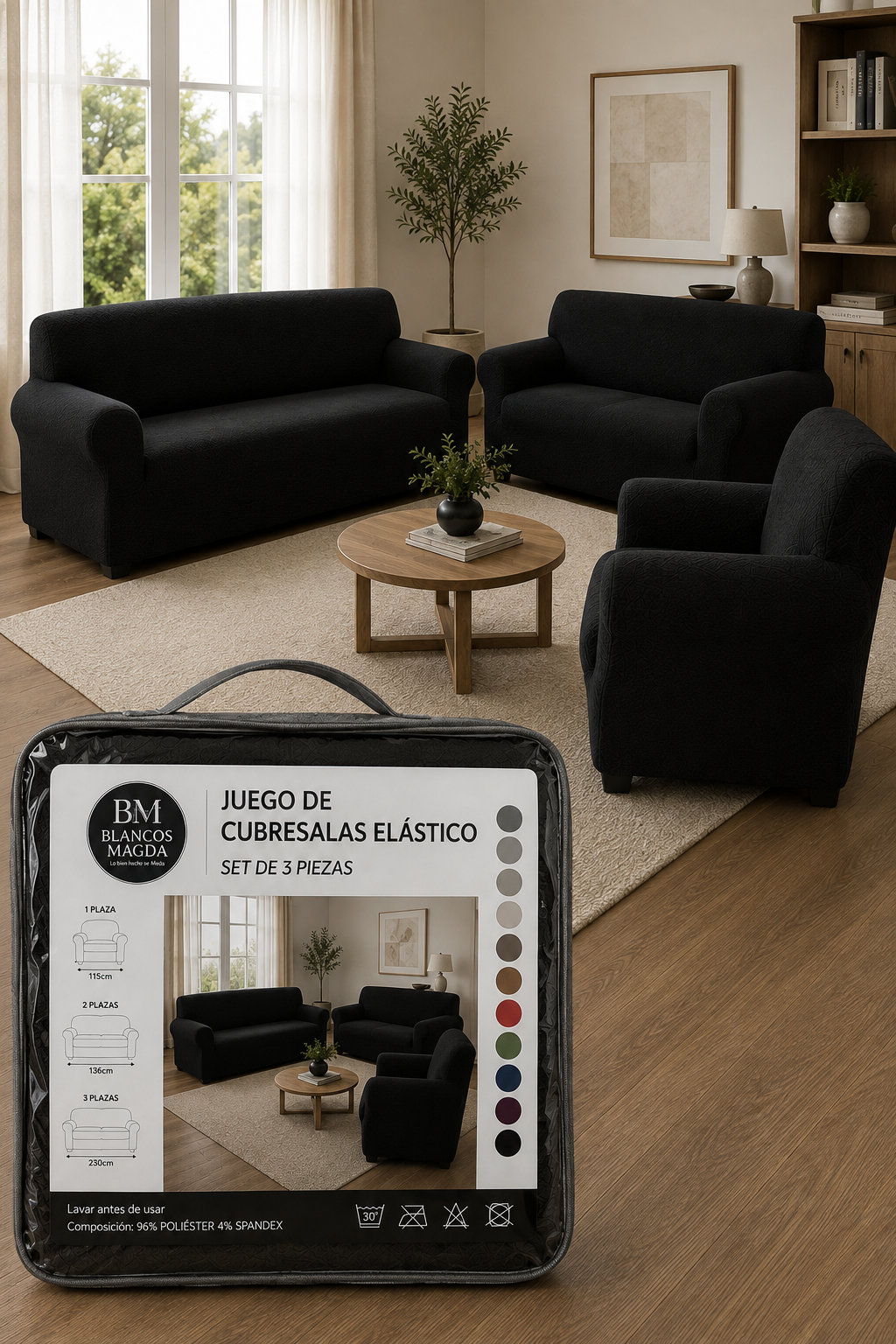 Cubresala Elástico Ajustable – Modelo Esencial