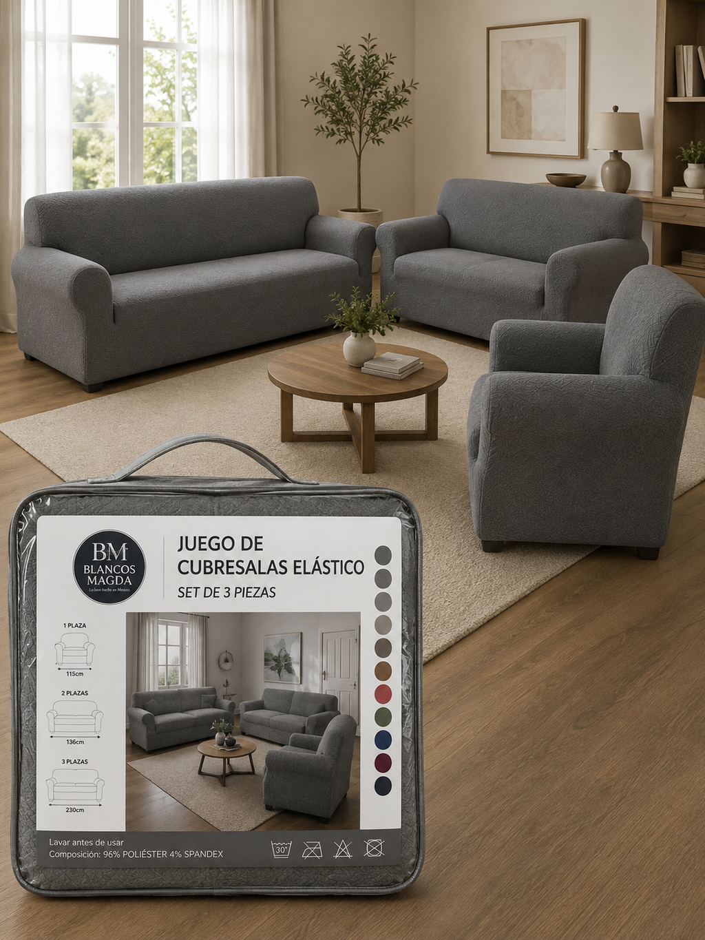 Cubresala Elástico Ajustable – Modelo Esencial