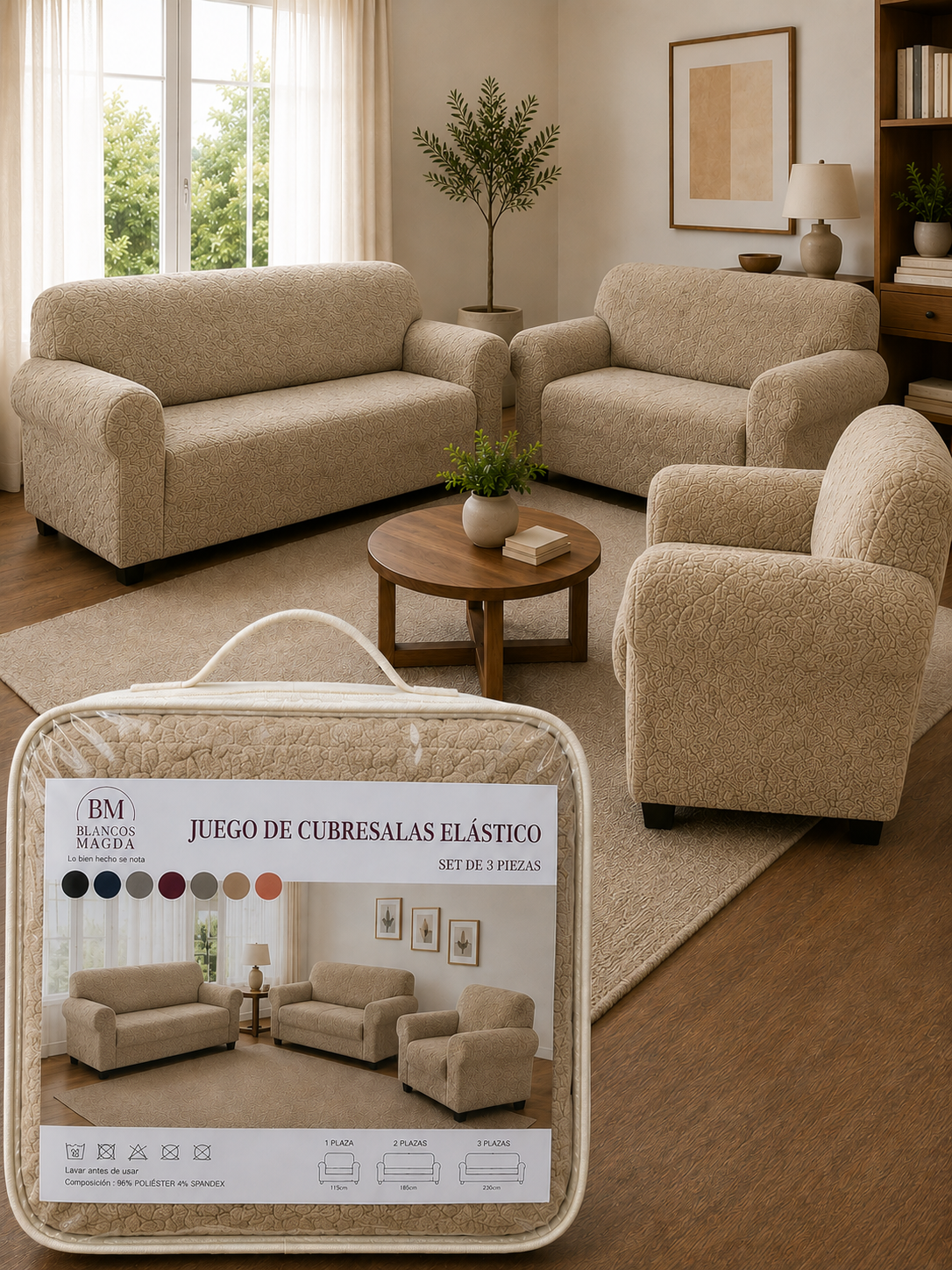 Cubresala Elástico Ajustable – Modelo Deluxe