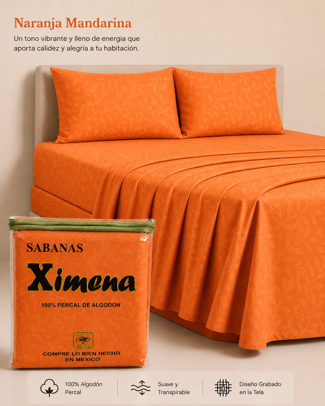 Juego Sabana Algodón Embosado