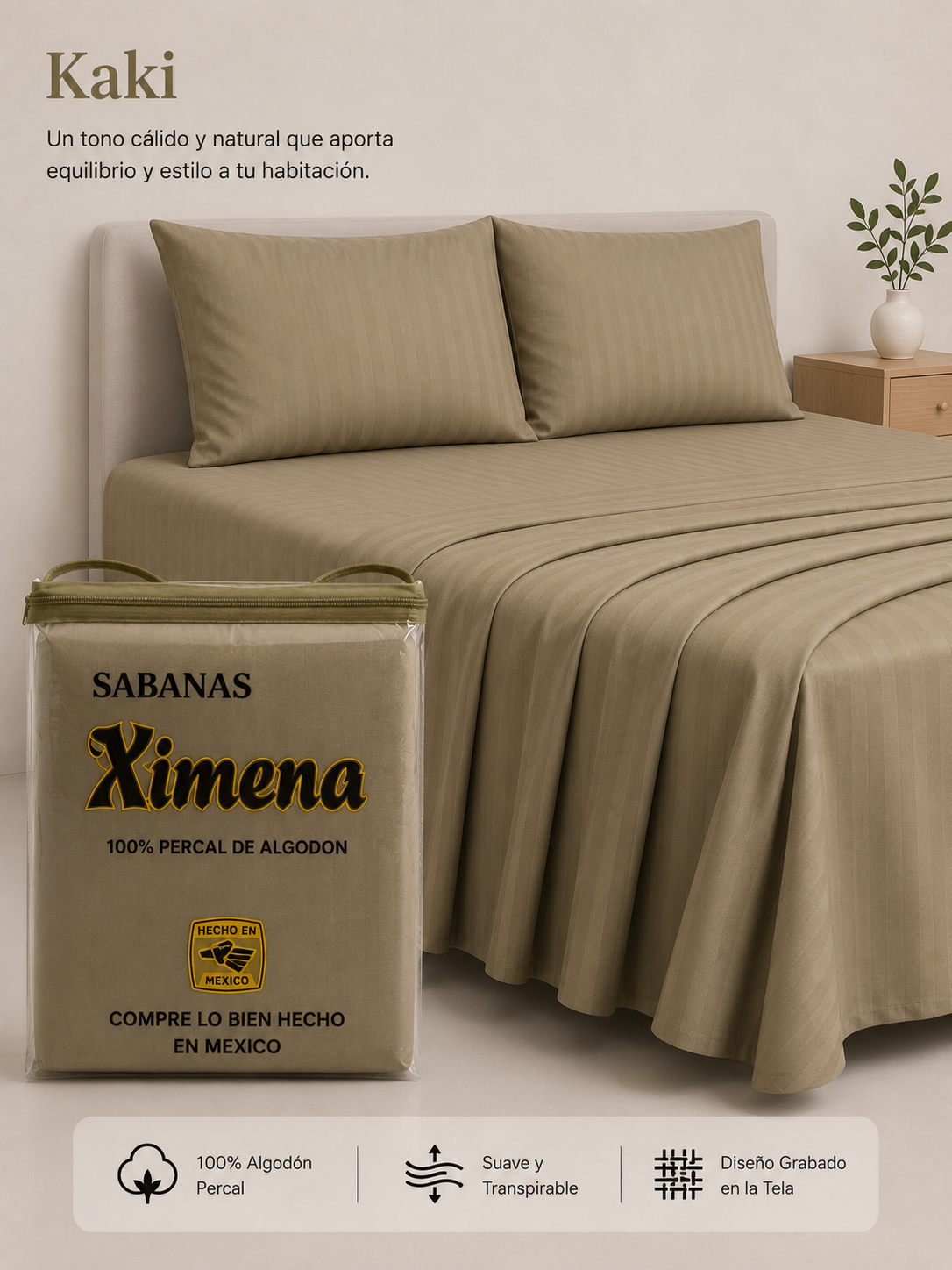 Juego Sabana Algodón Embosado